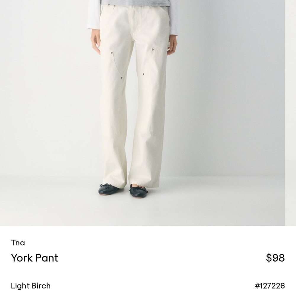 TNA Cream Flare & Wide Leg Jeans